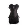 Corset En Satin Et Jupette Noire Softy Black 2 Corset En Satin Et Jupette Noire Softy Black -Optimal Lingerie Magasin softy black