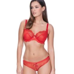 FREYA Soutien-gorge Avec Armatures Plongeant Fancies Rouge -Optimal Lingerie Magasin soutien gorge plongeant freya fancies rouge 3