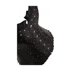 Corset En Satin Noir Et Strass Star -Optimal Lingerie Magasin star 2