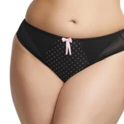 String Elomi Betty Noir à Pois