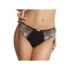 String Dentelle Fantasie Elodie Noir Et Blanc T 44/46 -Optimal Lingerie Magasin string elodie