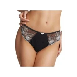 String Dentelle Fantasie Elodie Noir Et Blanc T 44/46
