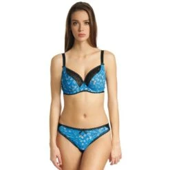String Freya Piper Bleu Et Noir à Motifs Taille 40 à 44 -Optimal Lingerie Magasin string freya piper 2
