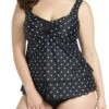 Tankini Elomi Rara Noir à Pois Blanc -Optimal Lingerie Magasin tankini elomi swim rara