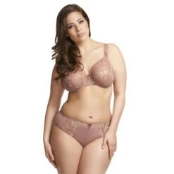 ELOMI Soutien Gorge Avec Armatures Plongeant Victoria Praline -Optimal Lingerie Magasin victoria 3